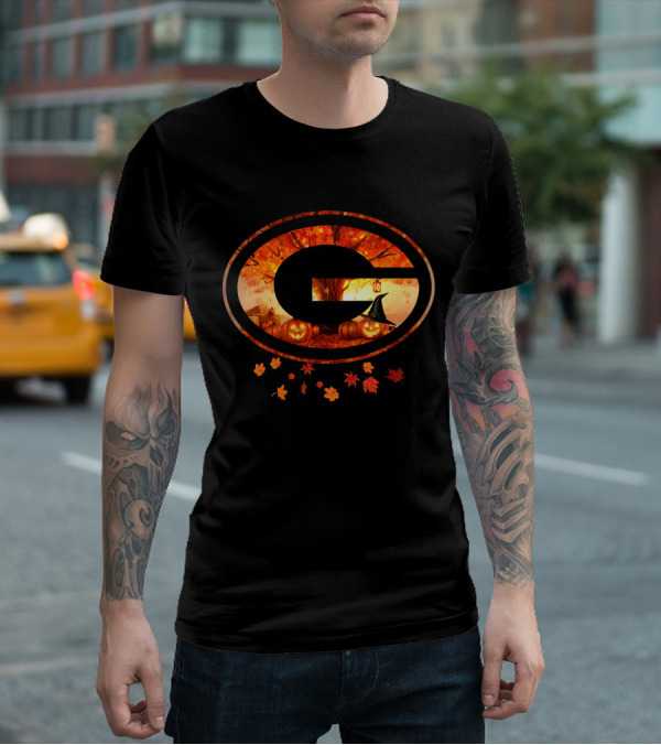 G Autumn Pumpkins Halloween Leaves T-Shirt