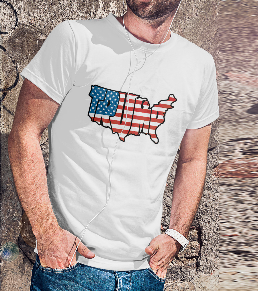 Trump Usa Flag Map T-Shirt