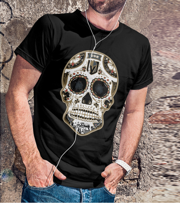 Vgk Sugar Skull Golden Knights T-Shirt