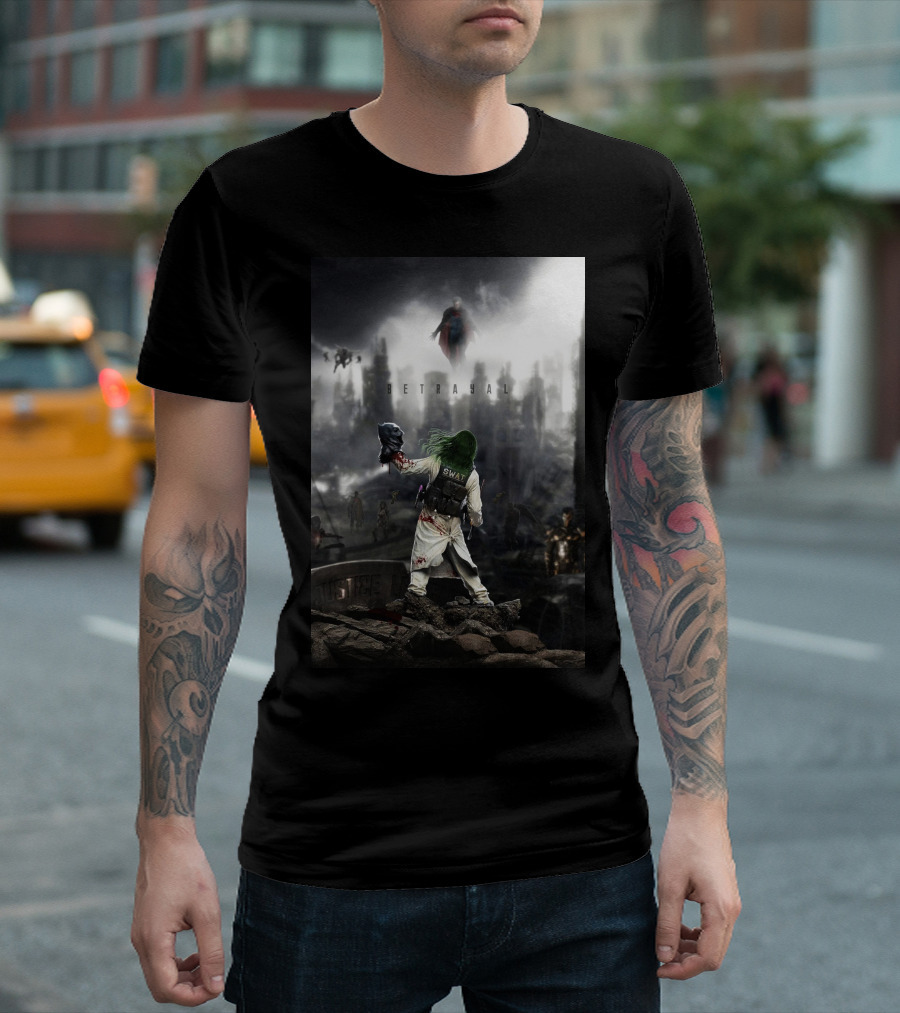 Betrayal Swat Superman Post-Apocalyptic Scene T-Shirt