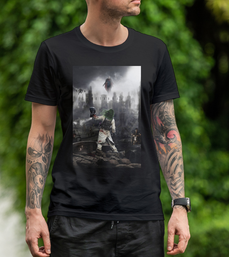 Betrayal Swat Superman Post-Apocalyptic Scene T-Shirt