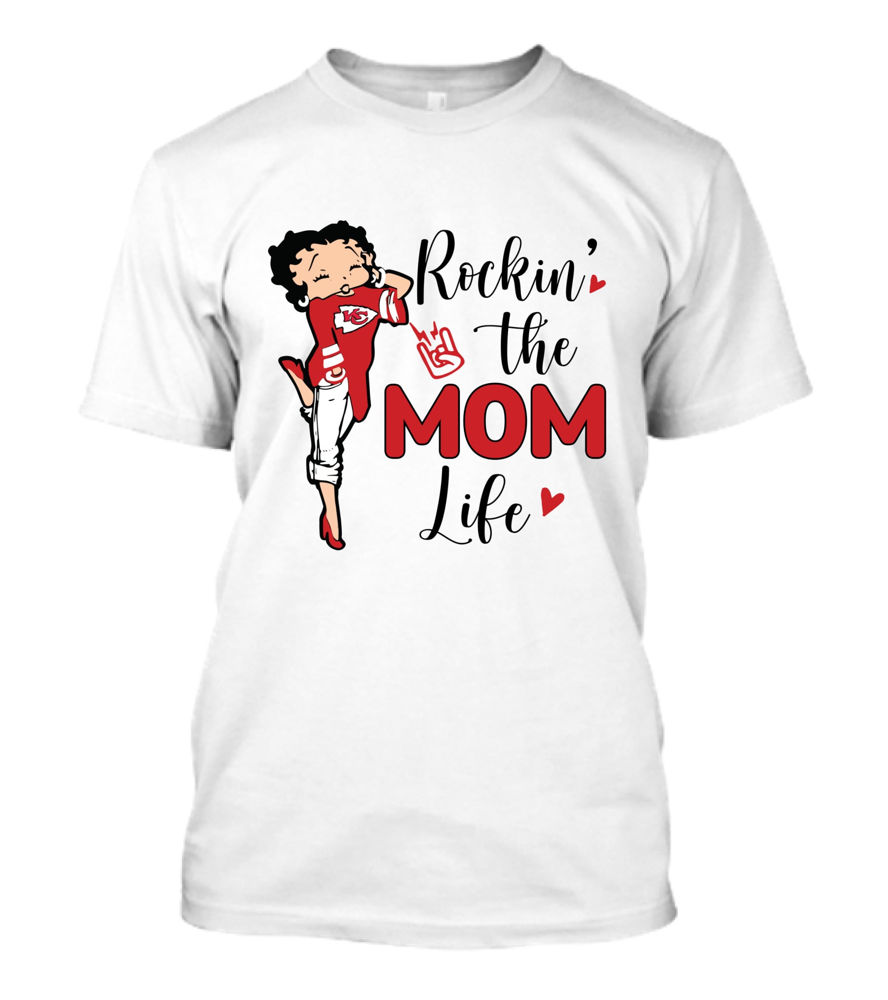 Rockin' The Mom Life Kansas City Football Fan Edition T-Shirt