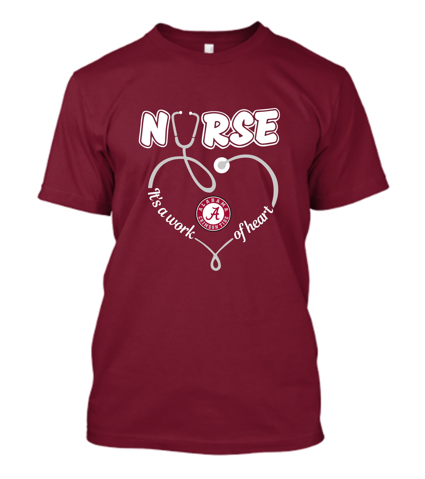 Nurse It's A Work Of Heart Alabama Crimson Tide T-Shirt