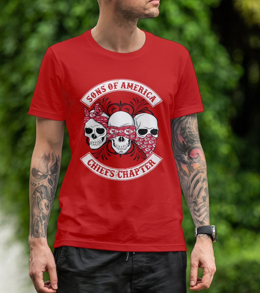 Sons Of America Chiefs Chapter Skulls T-Shirt