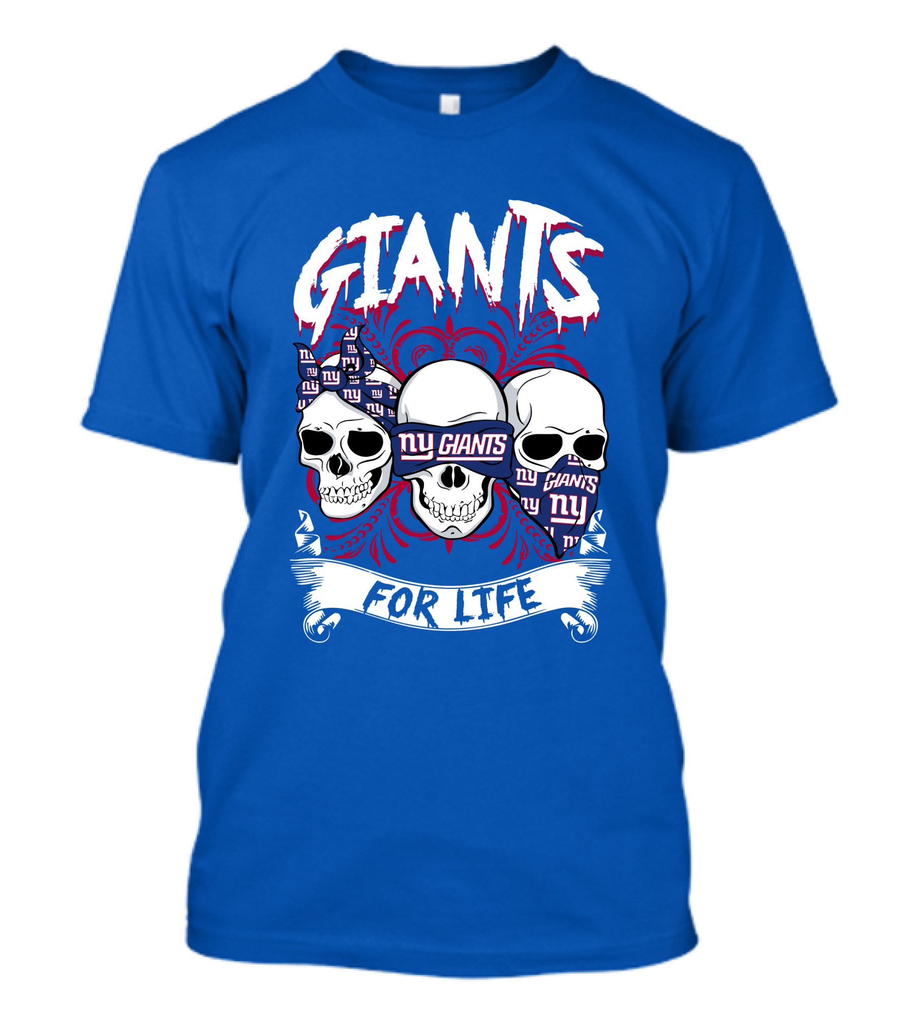 Giants Ny Giants Skulls For Life T-Shirt