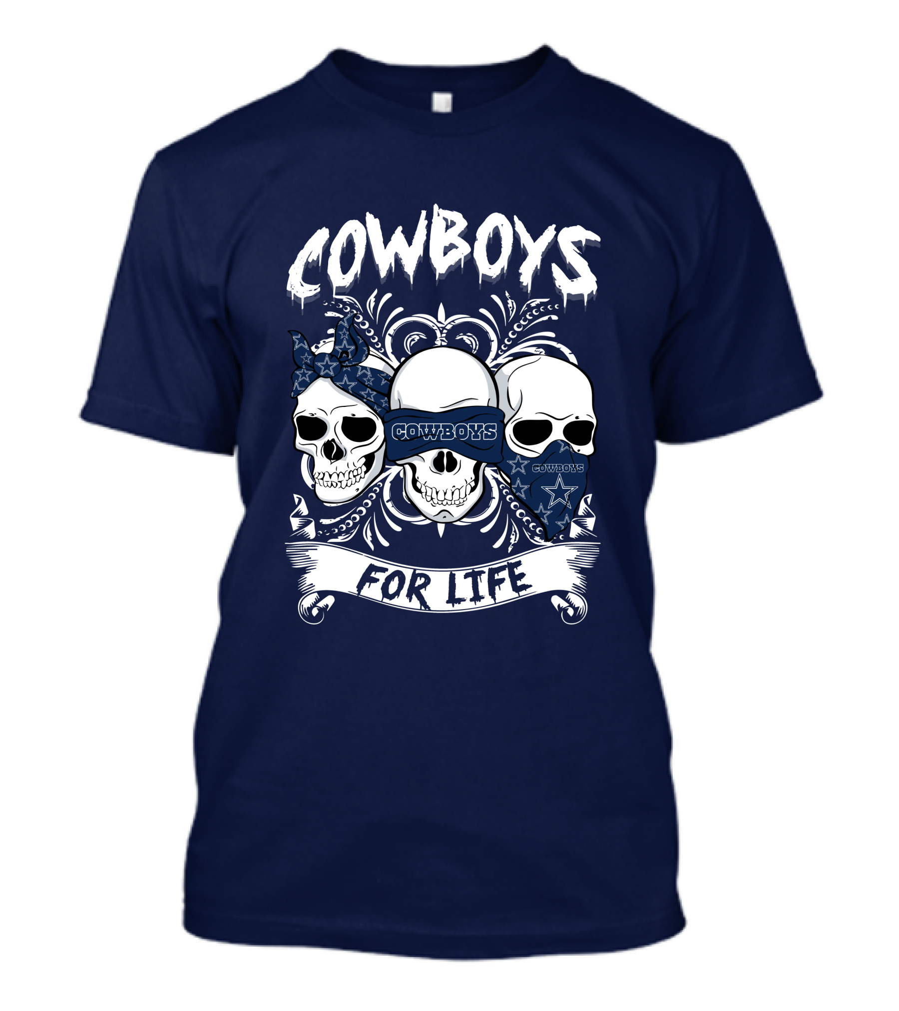 Cowboys For Life Skulls Bandana T-Shirt