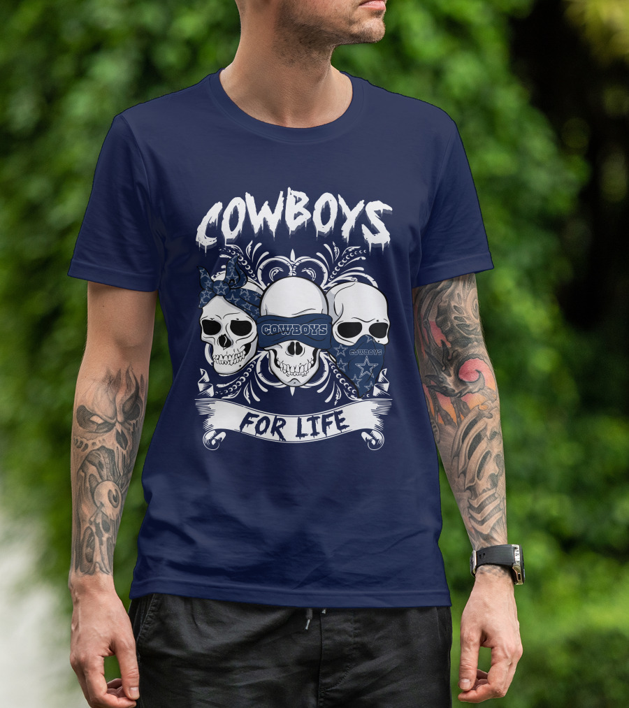 Cowboys For Life Skulls Bandana T-Shirt