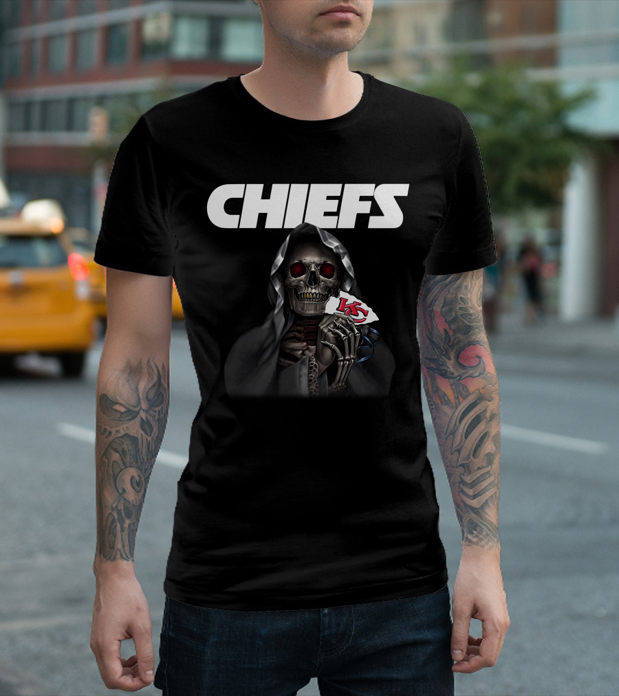 Chiefs Grim Reaper With Kc Arrowhead T-Shirt
