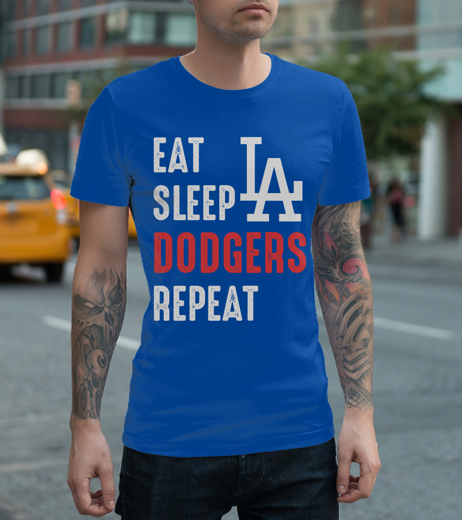 Eat Sleep Dodgers Repeat La T-Shirt