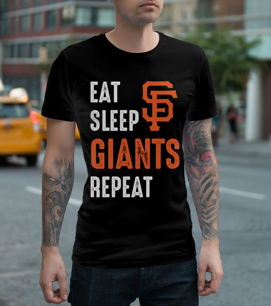Eat Sleep Giants Repeat Sf T-Shirt