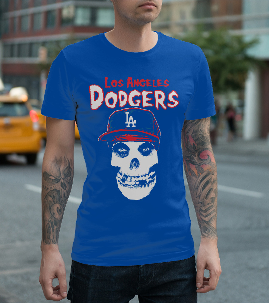 Los Angeles Dodgers Skull T-Shirt
