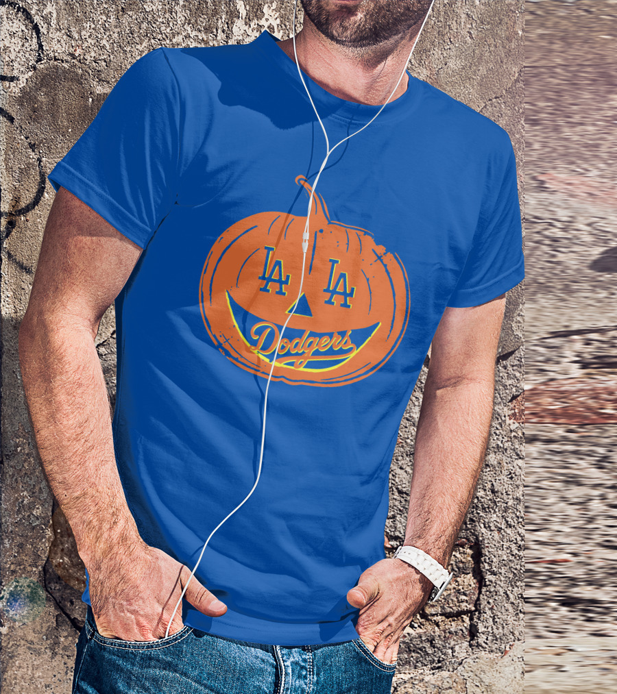 La Dodgers Halloween Pumpkin T-Shirt