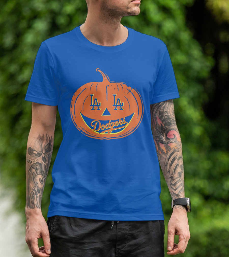 La Dodgers Halloween Pumpkin T-Shirt