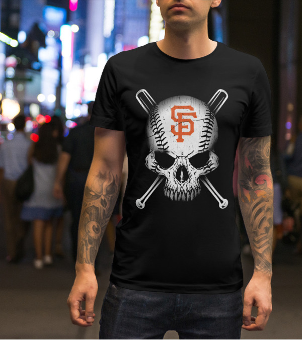 San Francisco Giants Skull Crossbones Baseball T-Shirt