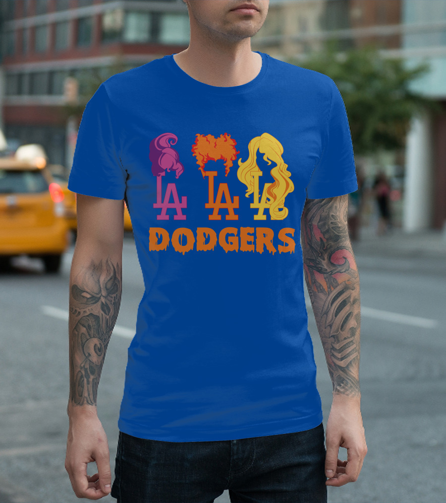 La Dodgers Trio Silhouette Hair Styles T-Shirt