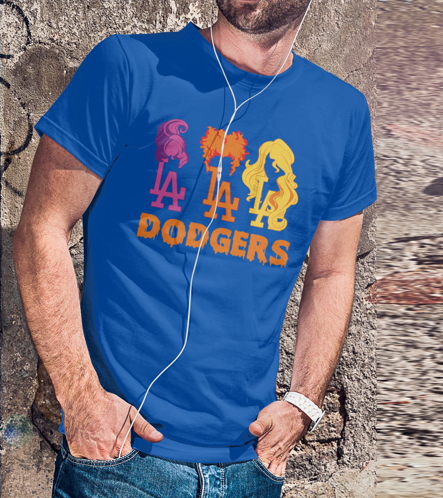 La Dodgers Trio Silhouette Hair Styles T-Shirt