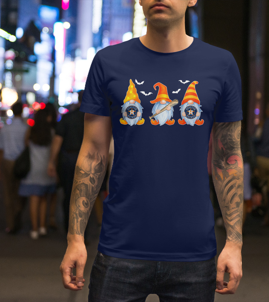 Houston Astros Halloween Gnome Trio T-Shirt