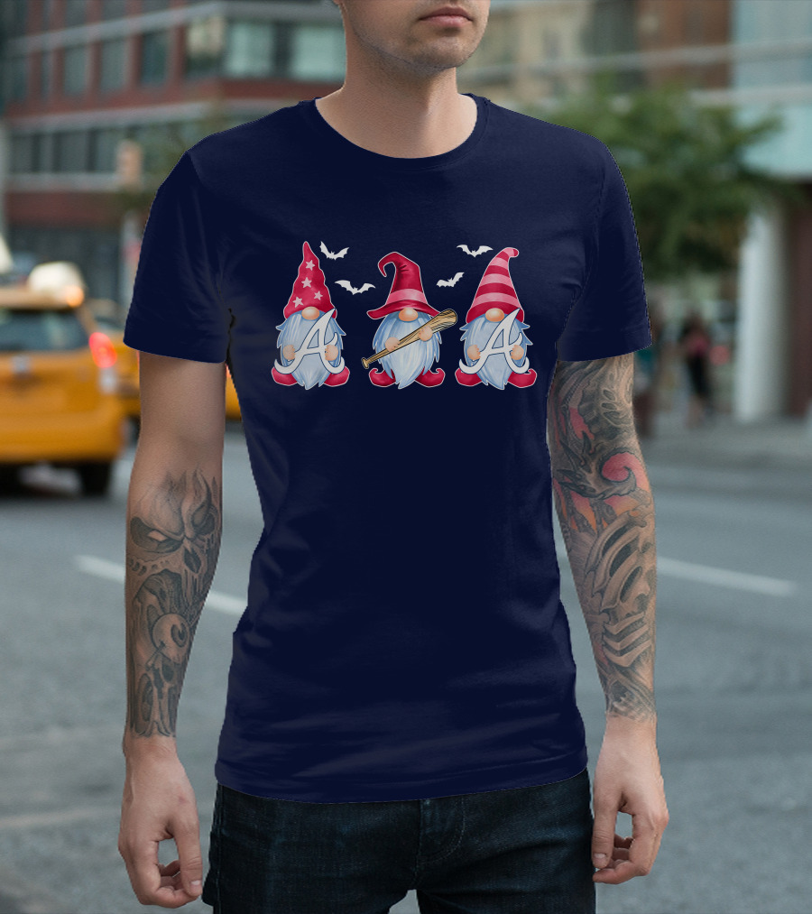 Magical Bat-Wielding Gnomes With A And Stars T-Shirt