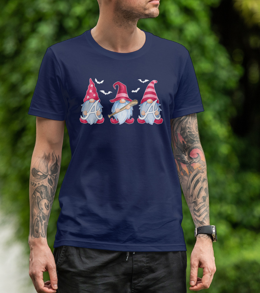 Magical Bat-Wielding Gnomes With A And Stars T-Shirt