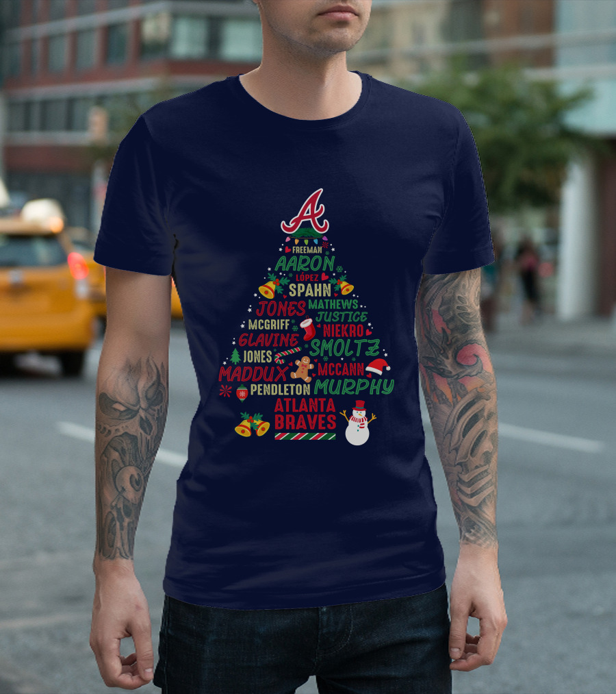 Atlanta Braves Christmas Tree T-Shirt