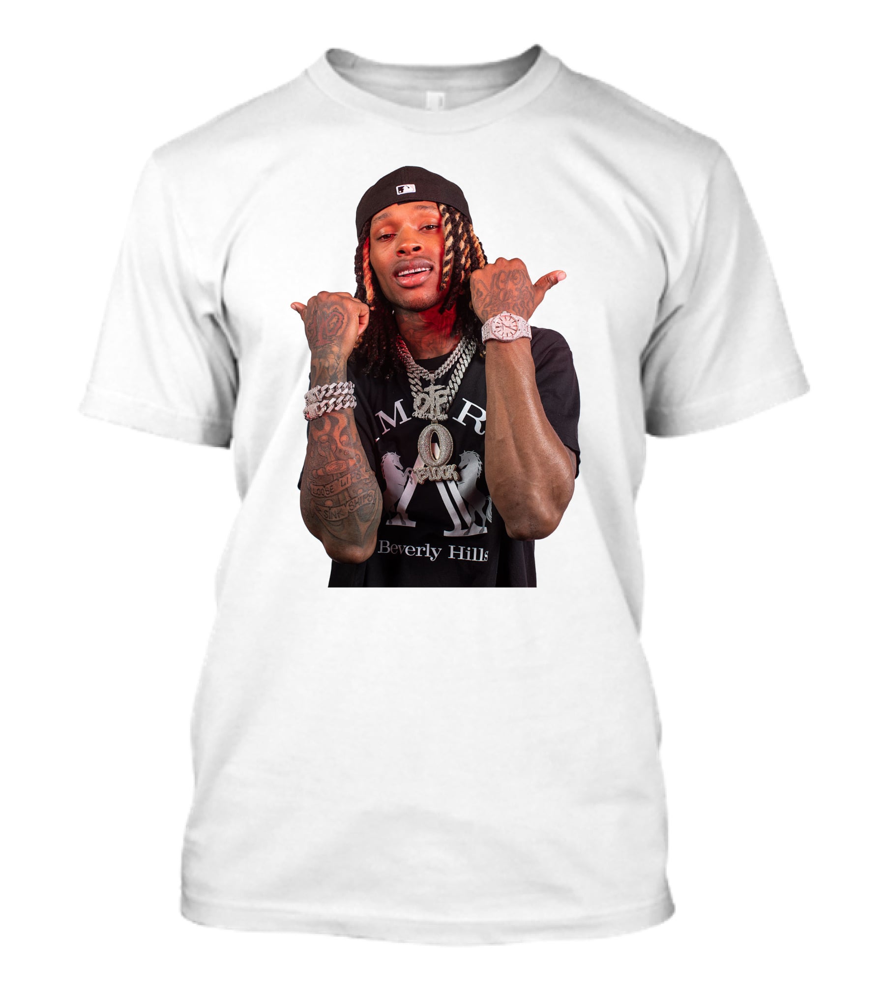 Tekashi 69 King Von M Beverly Hills Chain Tattoos Cap T-Shirt