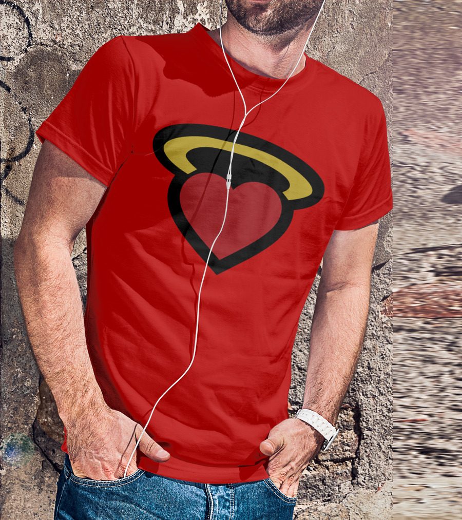 Poppin Store Miami Heat Heart Halo T-Shirt
