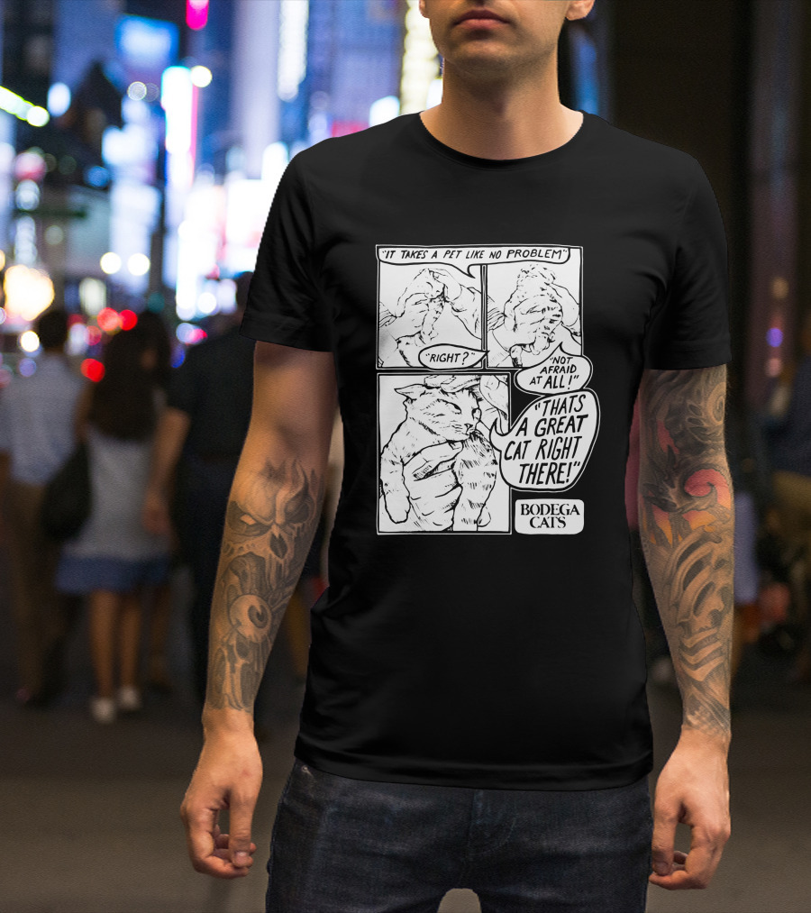 Bodega Cats That's A Great Cat Right There Comic Strip T-Shirt