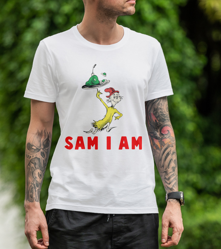 Sam I Am Green Eggs And Ham Dr. Seuss Character T-Shirt