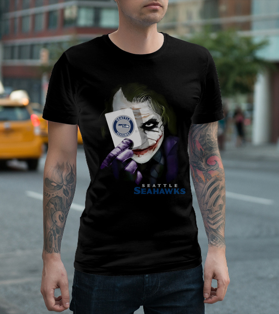 Seattle Seahawks Joker Playing Card T-Shirt