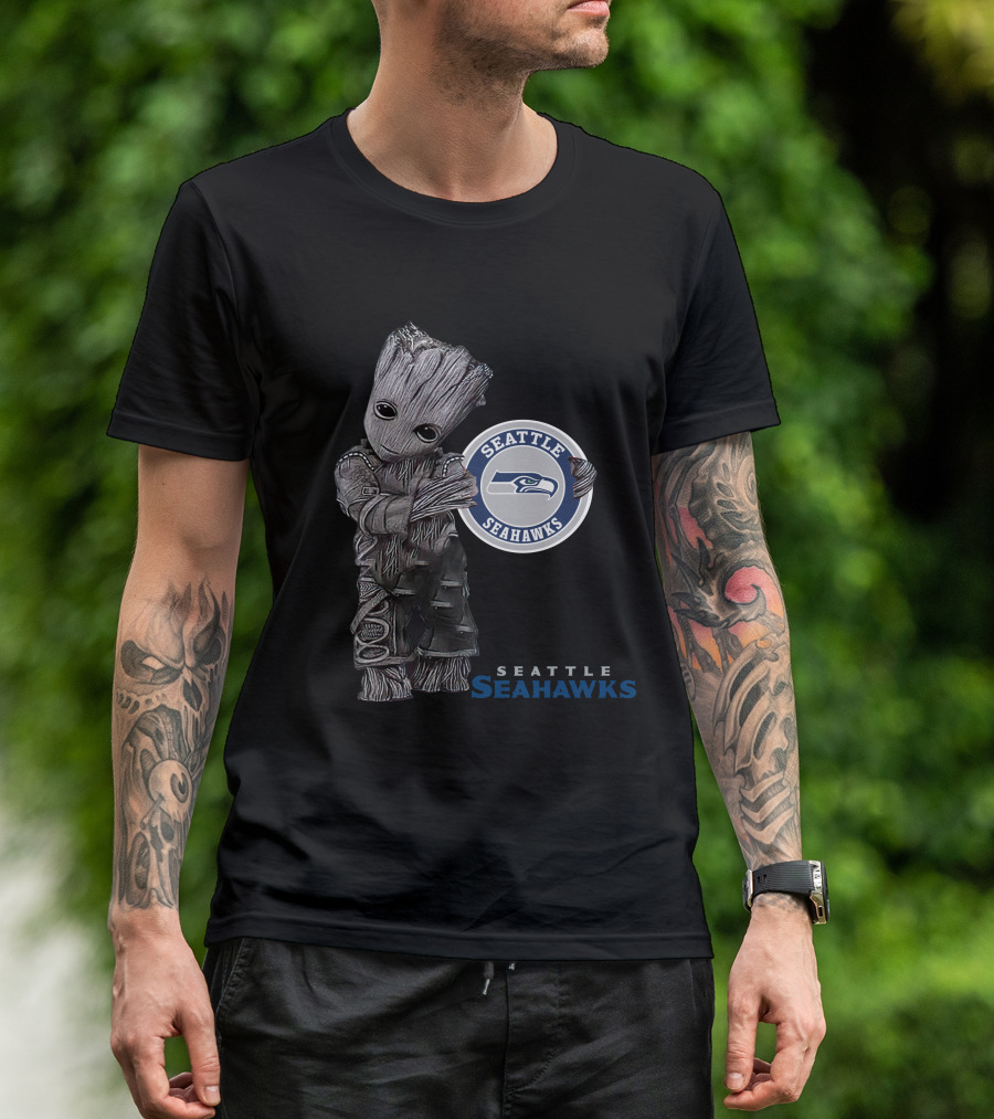 Seattle Seahawks Groot Holding Team T-Shirt