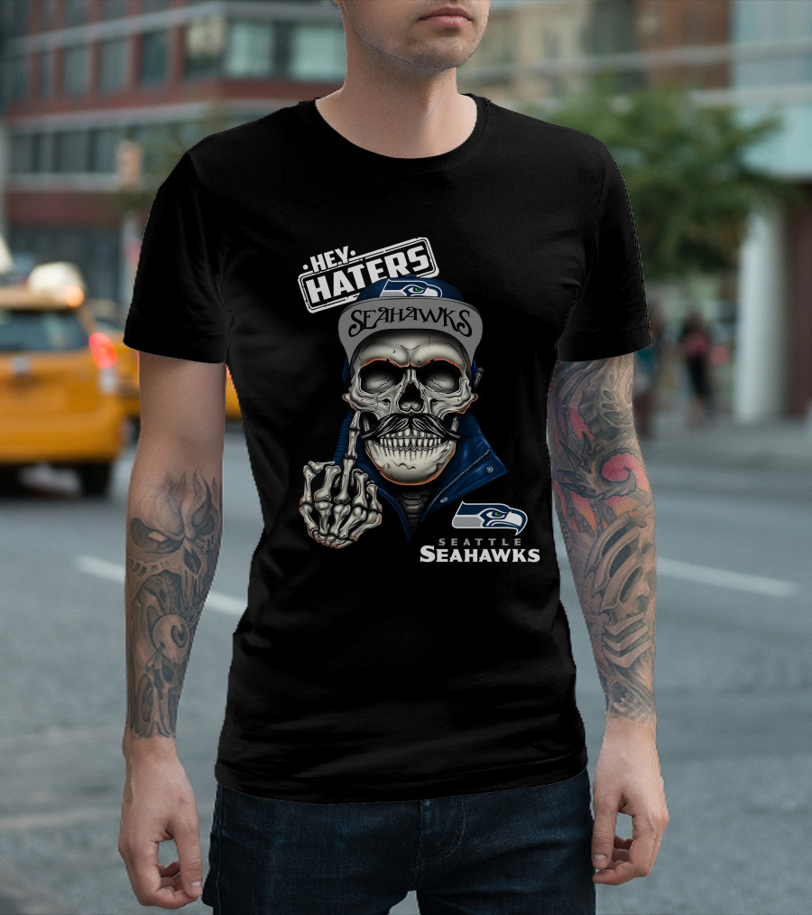 Seattle Seahawks Hey Haters Skeleton T-Shirt