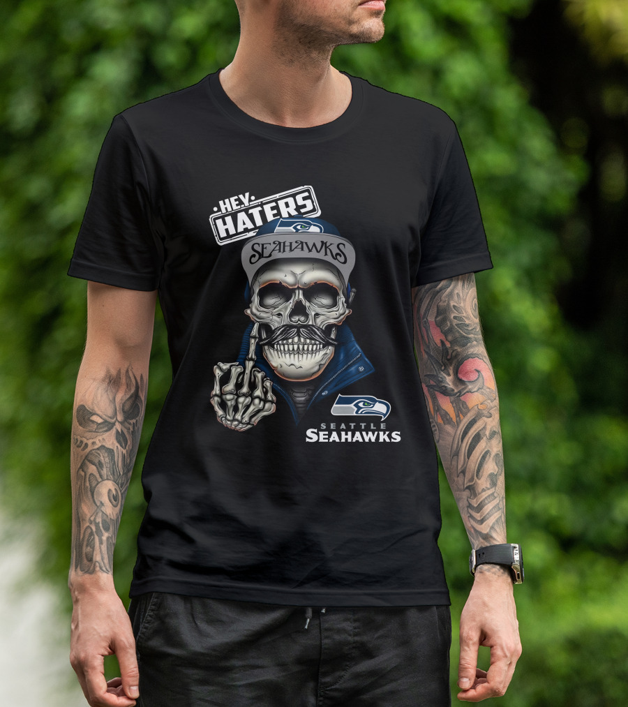 Seattle Seahawks Hey Haters Skeleton T-Shirt