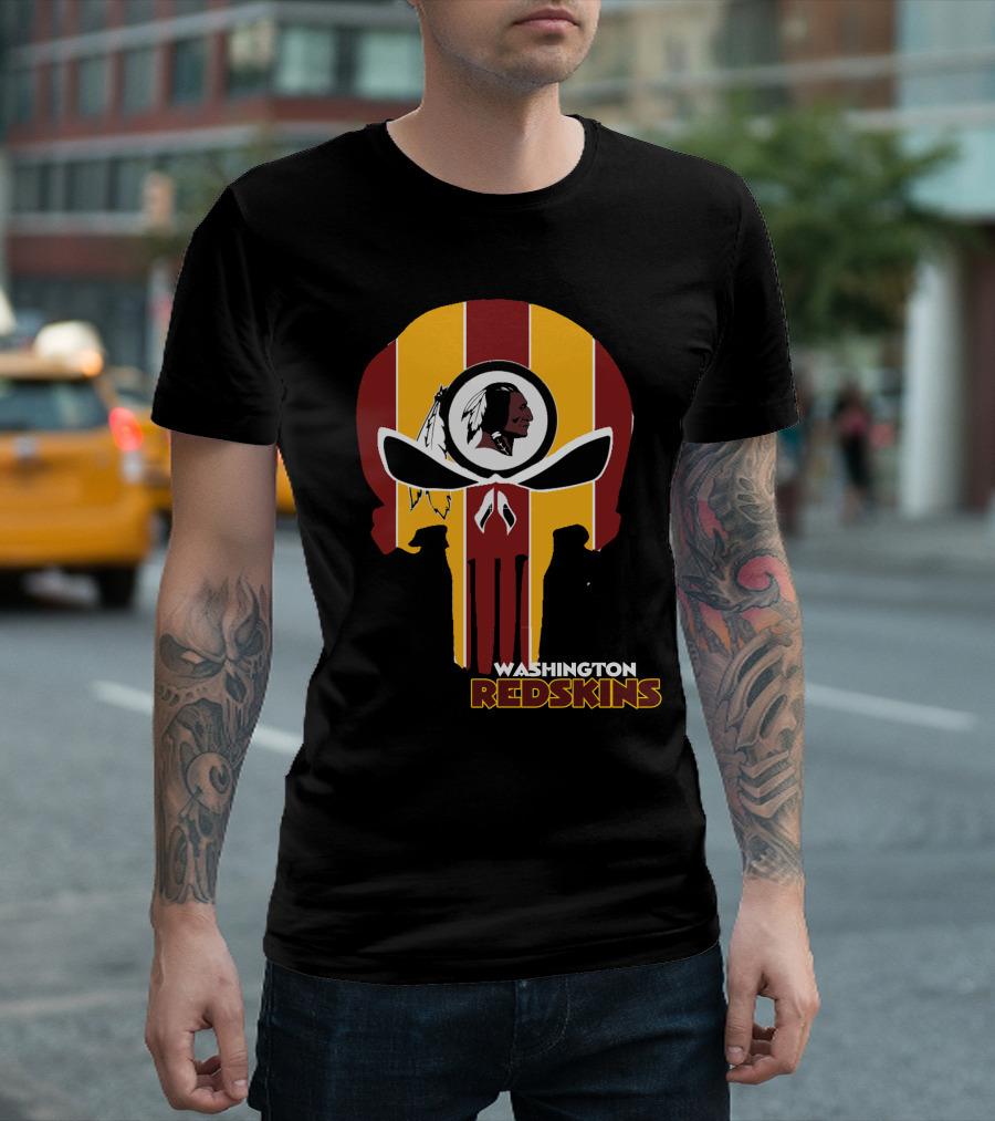 Washington Redskins Punisher Skull T-Shirt