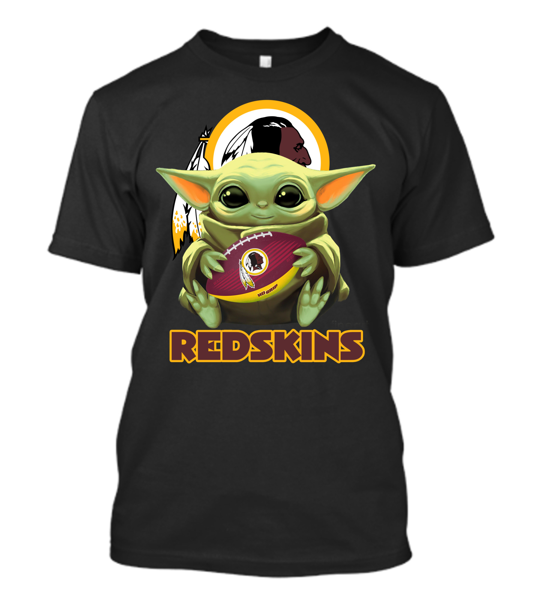 Redskins Football With Baby Grogu T-Shirt