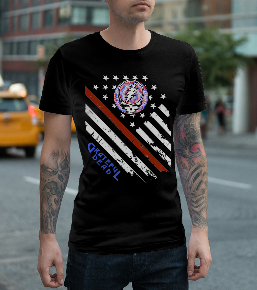 Grateful Dead Steal Your Face Stars And Stripes American Flag T-Shirt