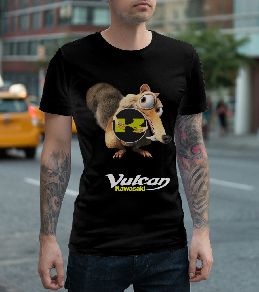 Vulcan Kawasaki Character Embracing T-Shirt