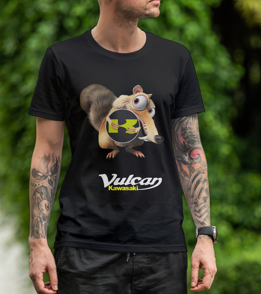 Vulcan Kawasaki Character Embracing T-Shirt
