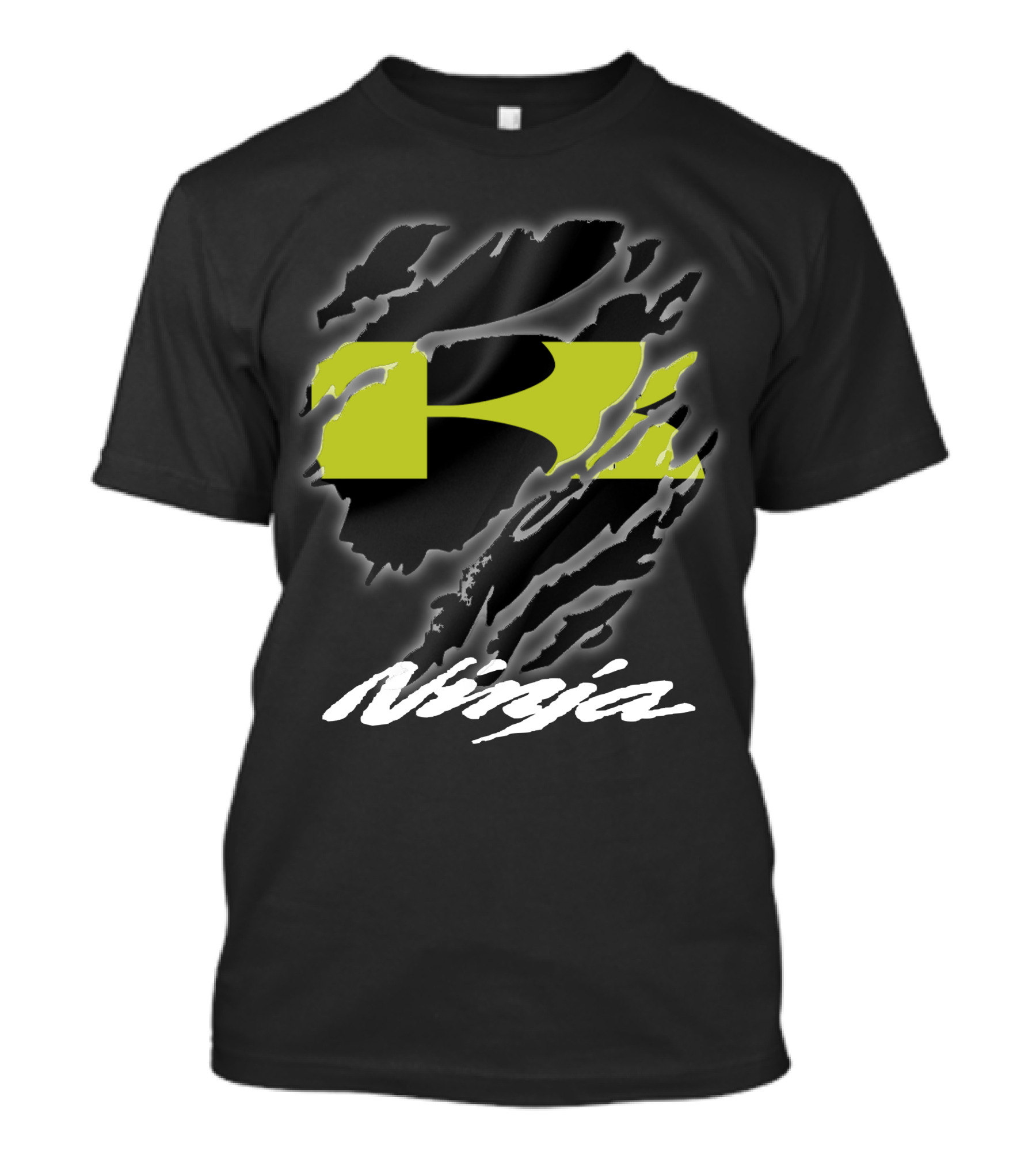 Ripped R Icon With Stylized Ninja T-Shirt