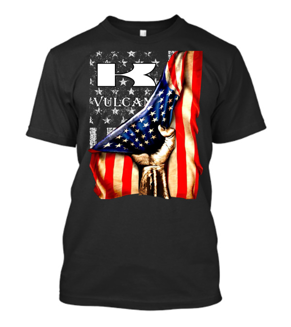 Vulcan Hand Gripping American Flag With Stars And Stripes T-Shirt