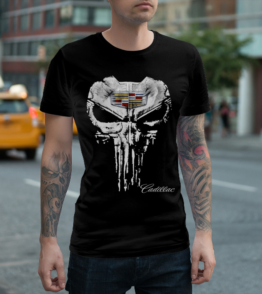Cadillac Punisher Logo Design Cad07 T-Shirt