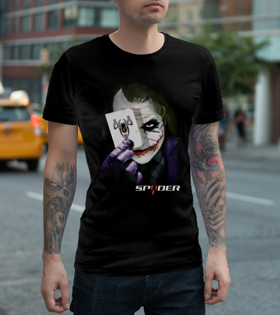 Spyder Joker Playing Card Dark Theme T-Shirt