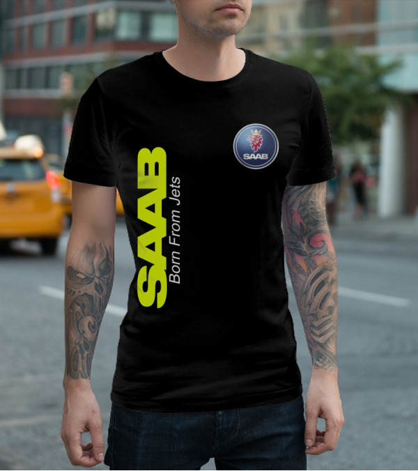 Saab Born From Jets Logo T-Shirt