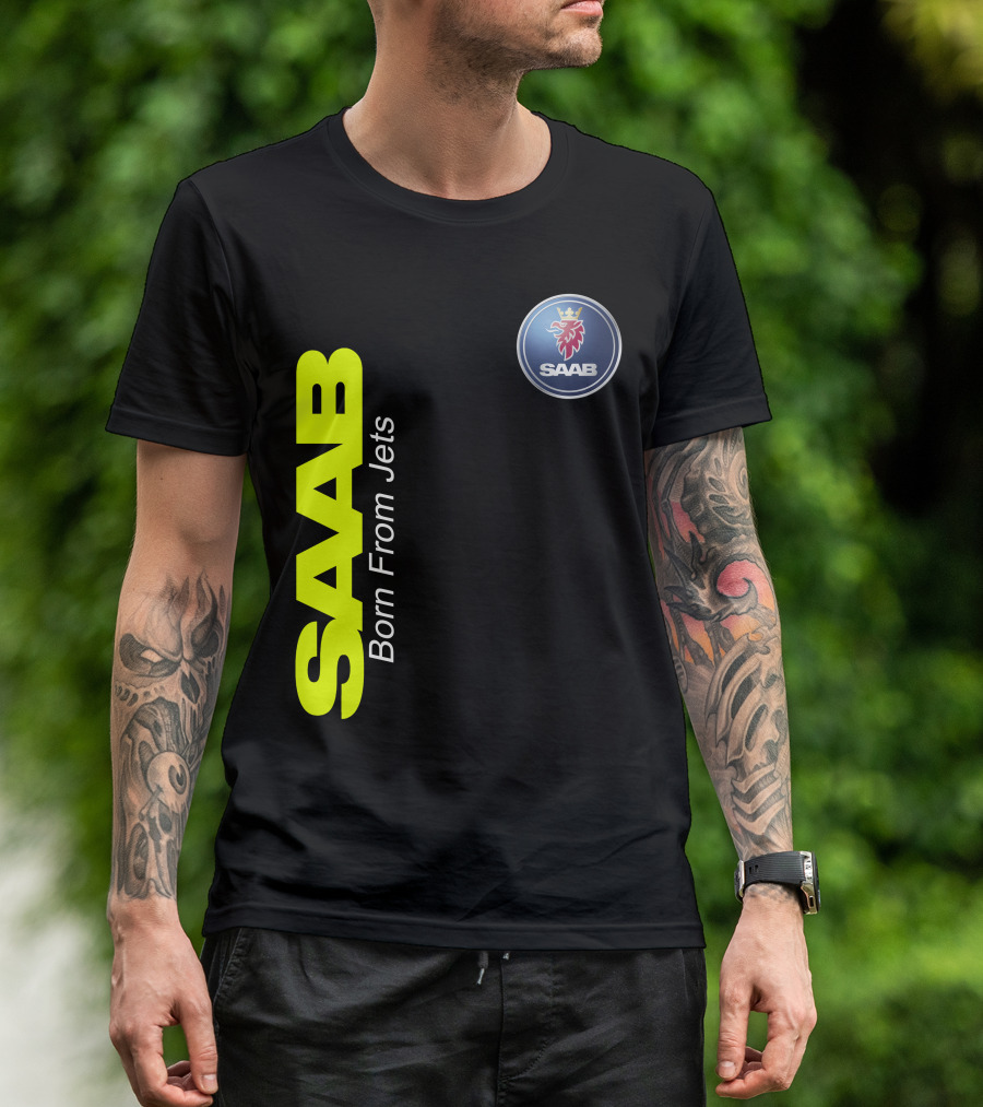 Saab Born From Jets Logo T-Shirt