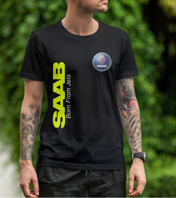 Saab Born From Jets Logo T-Shirt