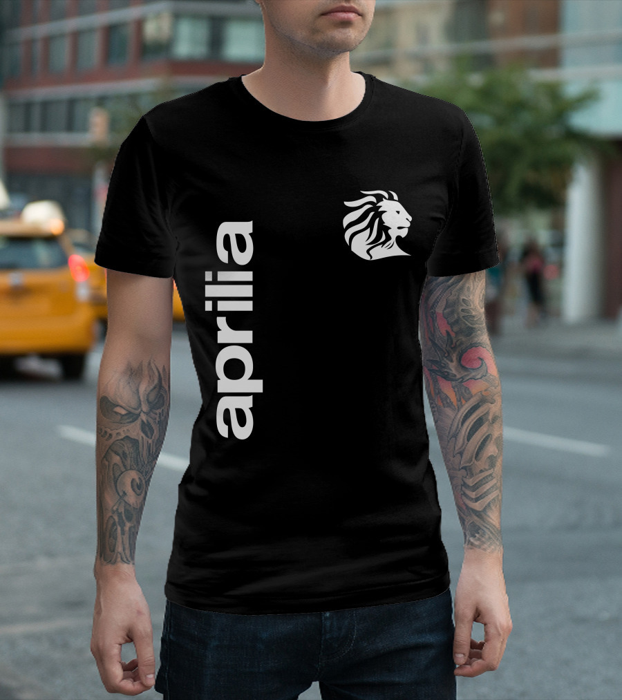 Aprilia 01 Lion Motif Vertical T-Shirt