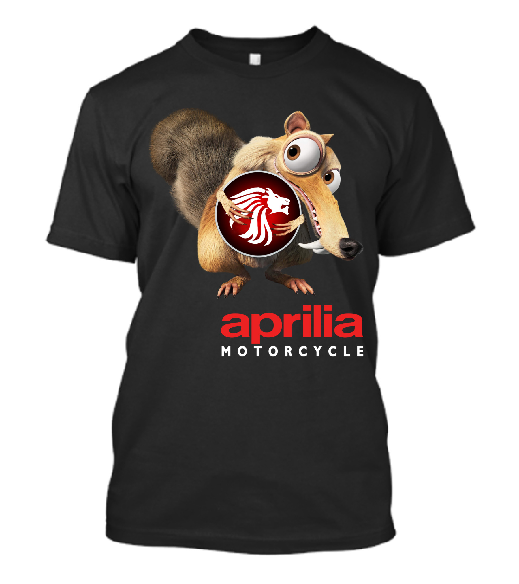 Aprilia Motorcycle Ice Age Scrat Lion T-Shirt
