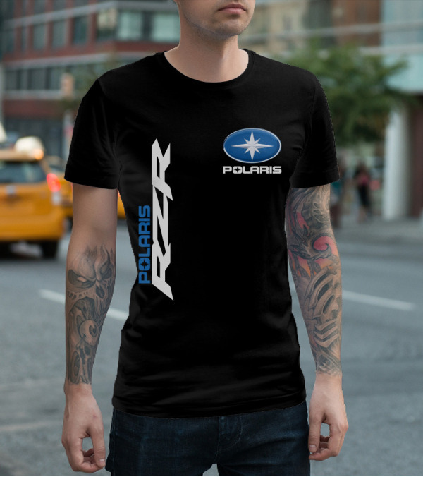 Polaris Rzr Logo Blue And White T-Shirt