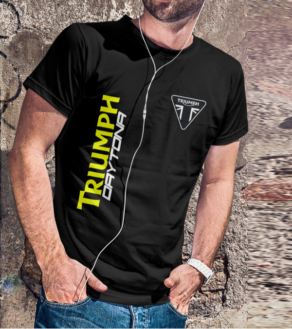 Triumph Daytona 01 Vertical Logo And Badge T-Shirt