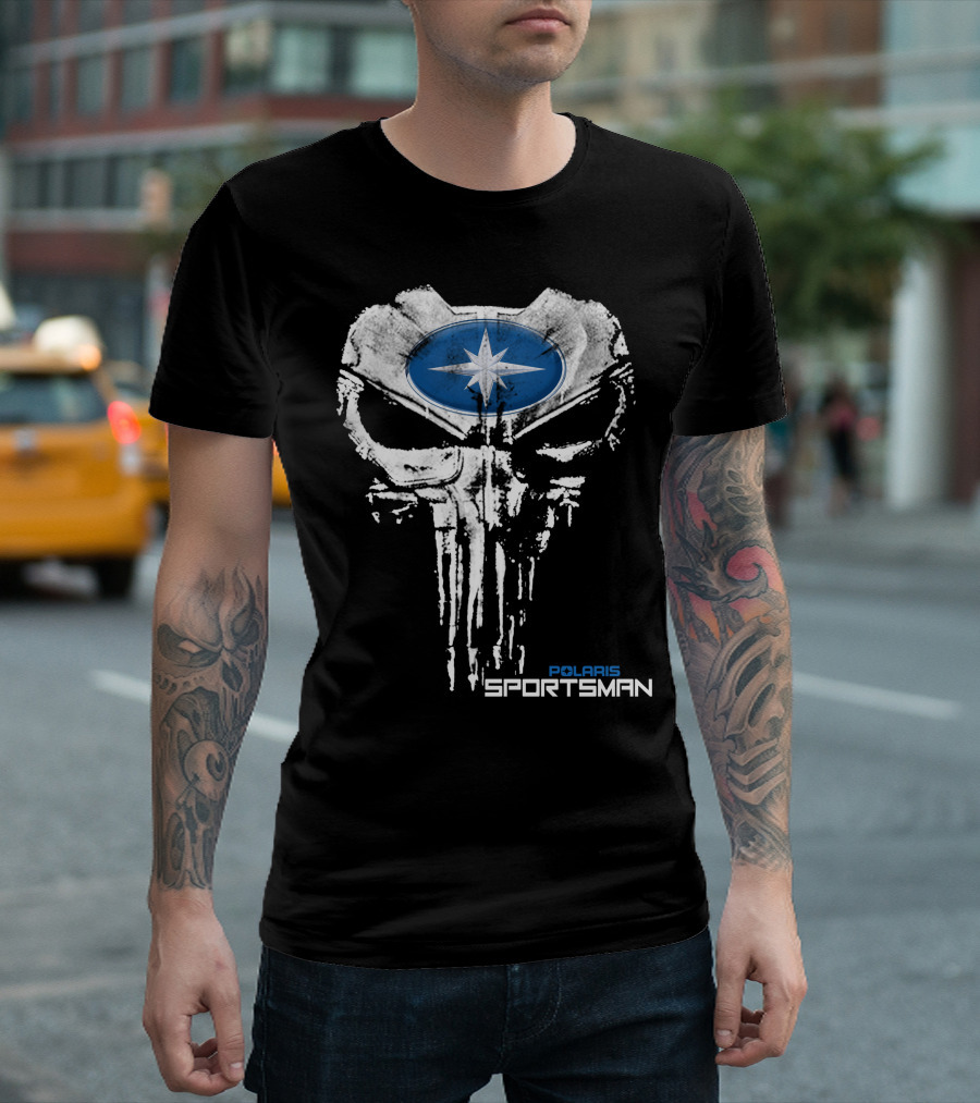 Polaris Sportsman Iconic Skull Emblem With Star Symbol T-Shirt