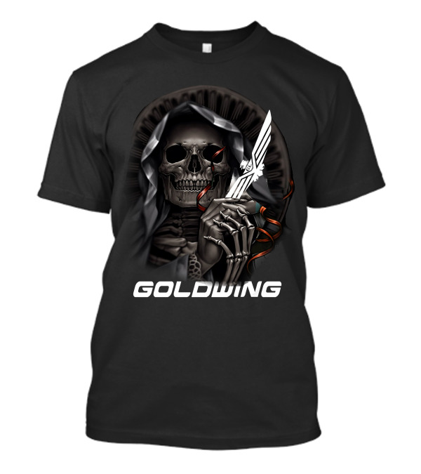 Goldwing Grim Reaper With Winged Knife T-Shirt